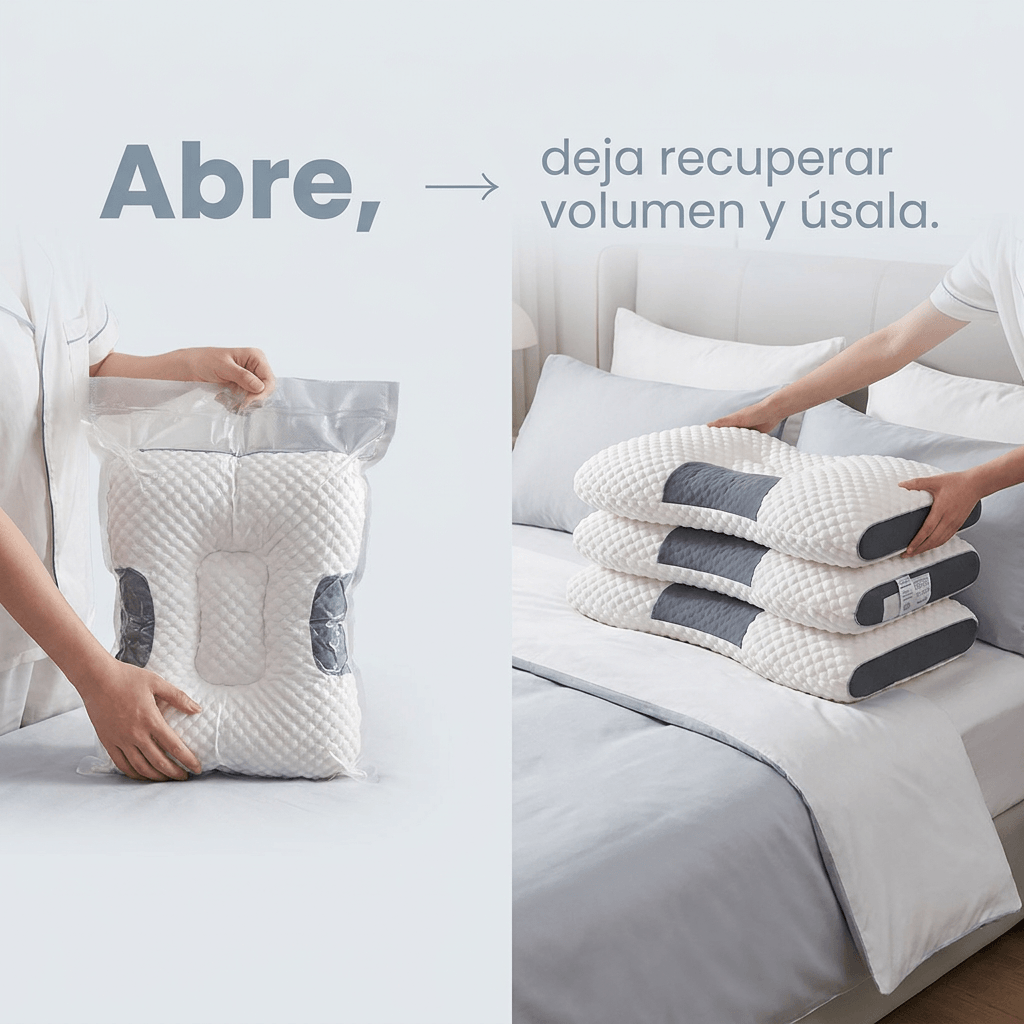 Pack de 4 almohadas suaves de 65 × 40 cm - Renueva tu descanso en una sola compra